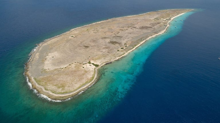 Aerial view of Klein Curaçao