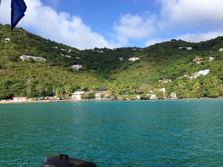 Green hills above the water, Tortola